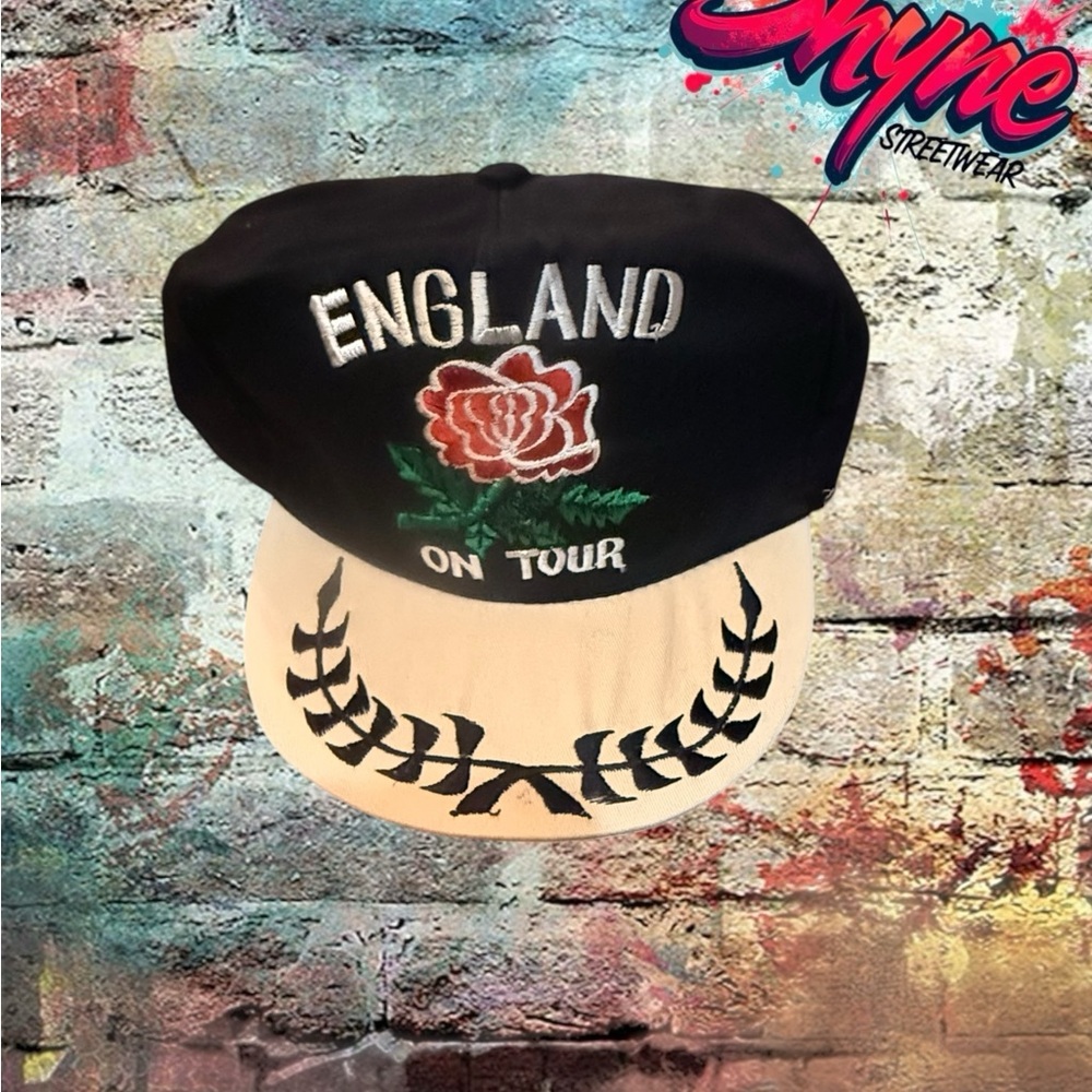 Black and Cream 'England On Tour' Cap